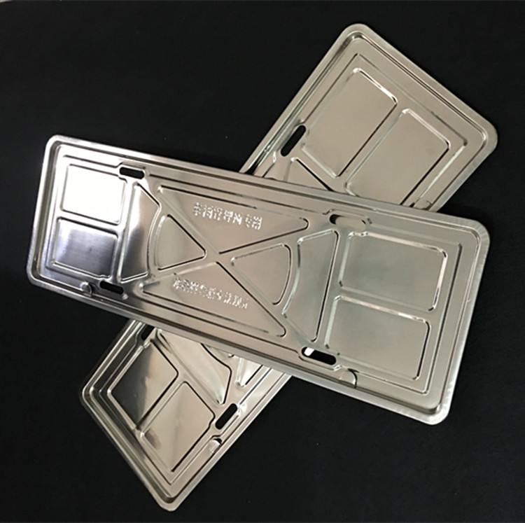New energy license plate frame stainless steel new traffic regulations green license plate frame 304 thickened license plate tray