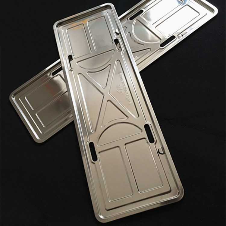 New energy license plate frame stainless steel new traffic regulations green license plate frame 304 thickened license plate tray