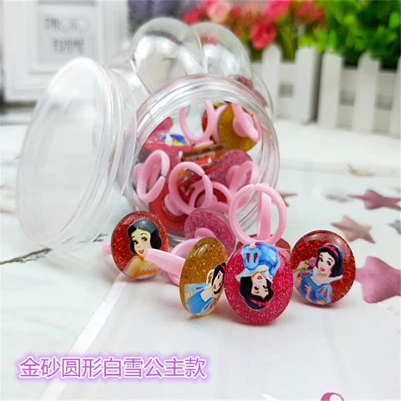 Pig Peggy Gold Sand Ring Frozen Children Phim hoạt hình Ngày của cô gái Quà tặng sinh nhật Long lanh Dây tóc nhẫn đôi pnj