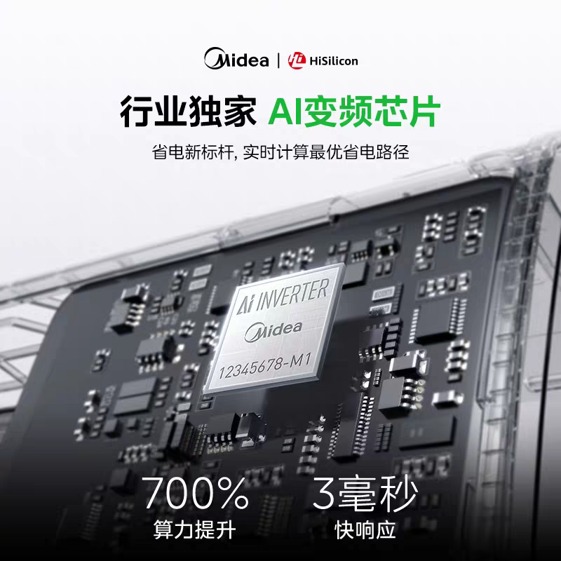 Midea Air Conditioner, New First-Class Energy Efficiency, Household Large 1.5 Hp Inverter Cooling and Heating Wall-Mounted Unit, Official Genuine Product, Cool and Energy-Saving, Second Generation