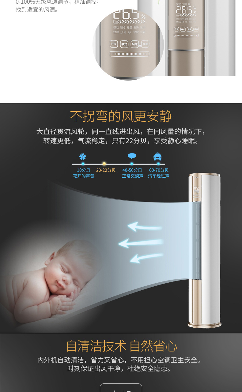 Midea/美的 KFR-72LW/WYDA2@ 3匹变频节能智能冷暖立式空调柜机