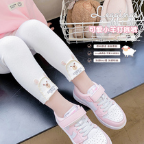 Girls and childrens leggings thin section 2022 new childrens spring and autumn foreign style outerwear trousers baby cotton pants