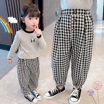 Children's clothing girls autumn casual pants 2021 new female baby autumn dress Korean version of foreign style net red baby long pants tide