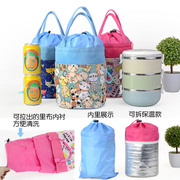 hộp com lock and lock cắm điện Canvas lớn phim hoạt hình tròn hộp ăn trưa túi ăn trưa với túi hộp ăn trưa siêu lớn túi ăn trưa trống với lót - Hộp cơm điện sưởi ấm hộp cơm hâm nóng