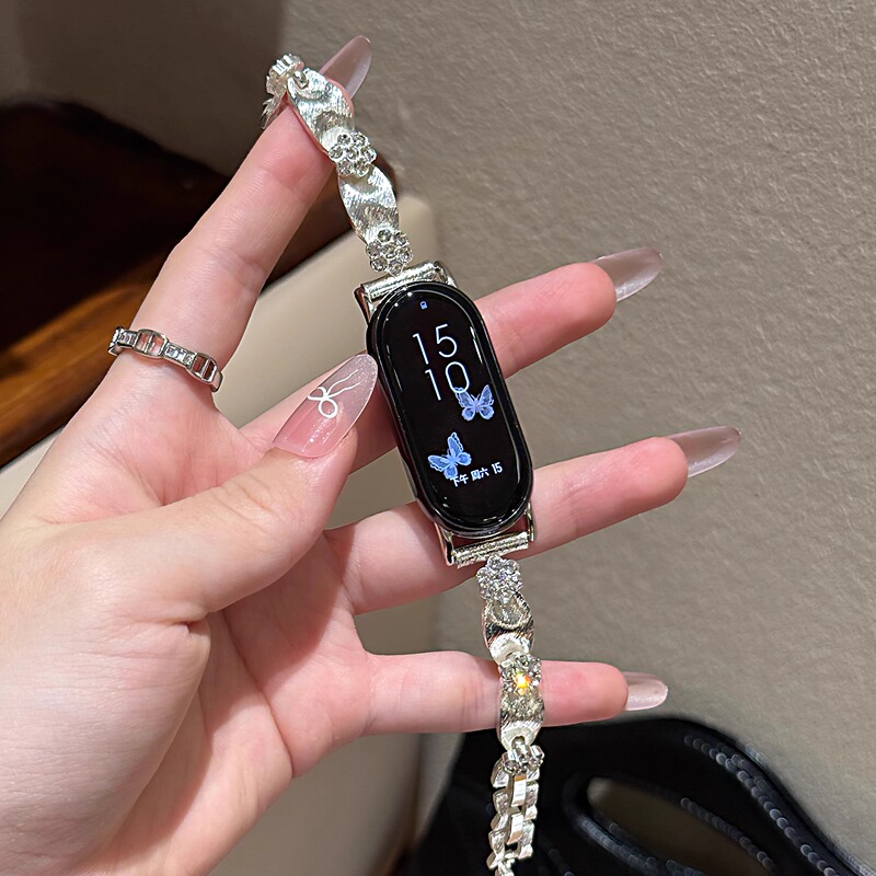 Suitable for Mi Band 10 Strap, Shell Flower Bracelet, Redmi Watch 5 Wristband, 8/9 Pro Chanel-Style Chain Suitable for Mi Band 10 Strap, Shell Flower Bracelet, Redmi Watch 5 Wristband, 8/9 Pro Chanel-Style Chain