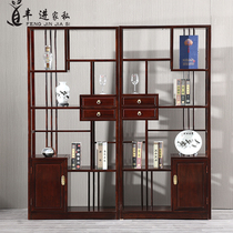 Redwood New Chinese Bogu Frame Cambodia Sour Branch Wood Duobao Pavilion Tea Display Living Room Rack Partition