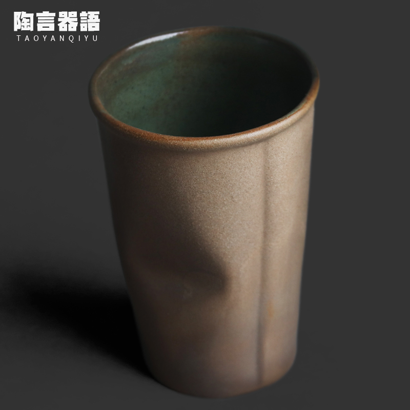 Retro Rock Pottery Origami Casual Ceramic Water Cup, Personalized and Creative, Personal Desk, Office, Juice, Drink, Milk Cup Retro Rock Pottery Origami Casual Ceramic Water Cup, Personalized and Creative, Personal Desk, Office, Juice, Drink, Milk Cup
