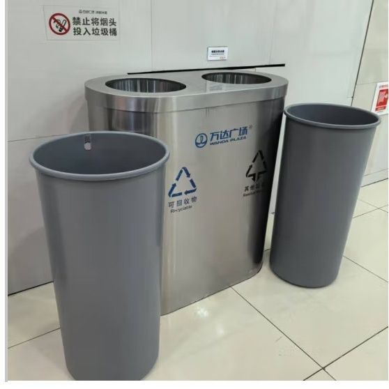 50-Liter Trash Can, Round Plastic Trash Can, Large-Capacity Plastic Bin, Shopping Mall Trash Can, Wanda Plaza Trash Can 50-Liter Trash Can, Round Plastic Trash Can, Large-Capacity Plastic Bin, Shopping Mall Trash Can, Wanda Plaza Trash Can