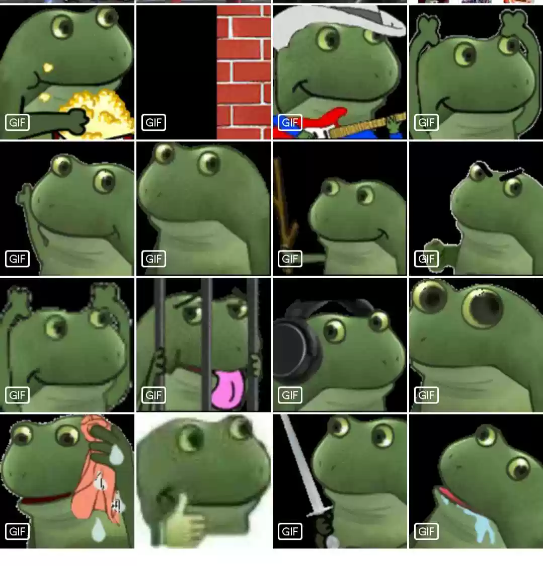 绿色小青蛙表情包60个创意趣味Line实用网盘下载表情组合