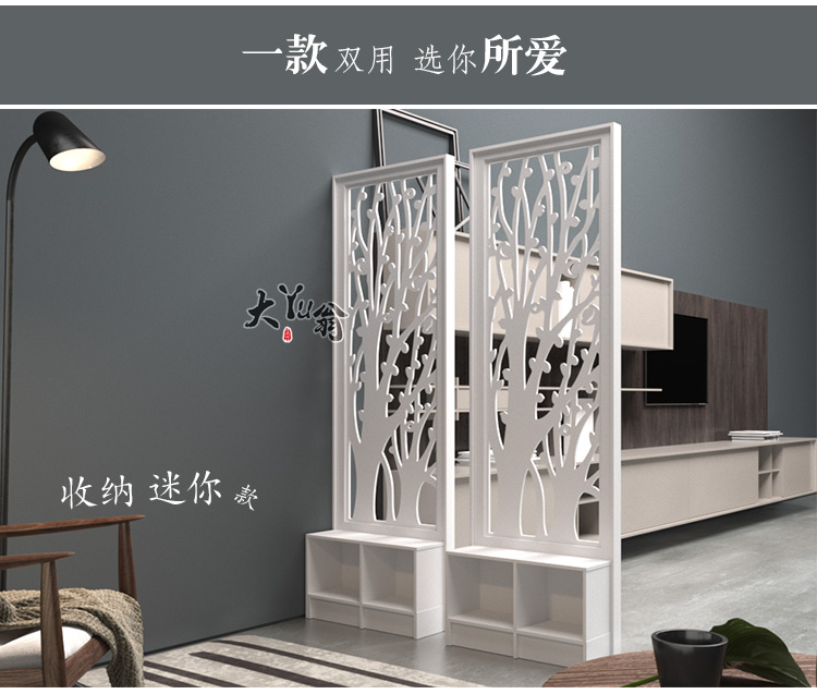 Vách ngăn kiểu châu Âu chạm trổ tủ hiên rỗng đơn giản hiện đại vách ngăn phòng khách trắng gấp màn hình hai mặt tiền sảnh - Màn hình / Cửa sổ vach ngan phong tho