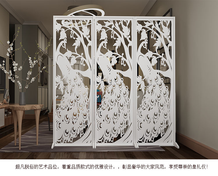 Căn hộ nhỏ phòng khách hiện đại Trung Quốc màn hình hiên phân vùng phòng ngủ gấp di động nền kinh tế chạm khắc màn hình ghế hiên - Màn hình / Cửa sổ bình phong gỗ