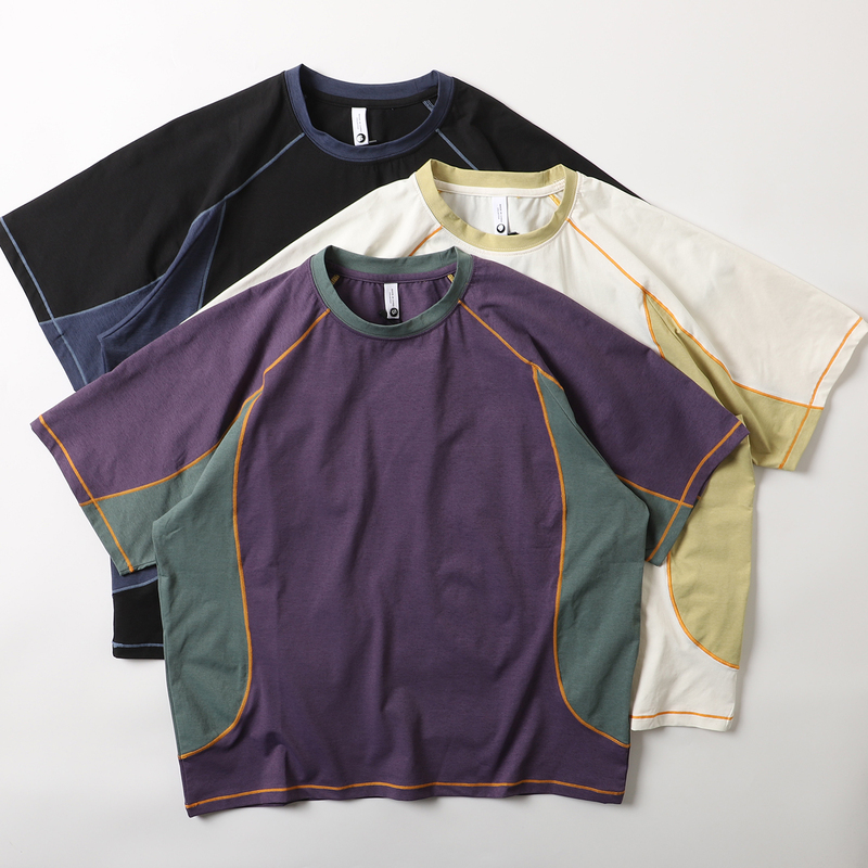 Mountain-Style Outdoor Moisture-Wicking Quick-Drying Foreign Trade Men's Antibacterial Loose Color-Block Training Sports Short-Sleeve T-Shirt Half-Sleeve Shirt Trendy Mountain-Style Outdoor Moisture-Wicking Quick-Drying Foreign Trade Men's Antibacterial Loose Color-Block Training Sports Short-Sleeve T-Shirt Half-Sleeve Shirt Trendy
