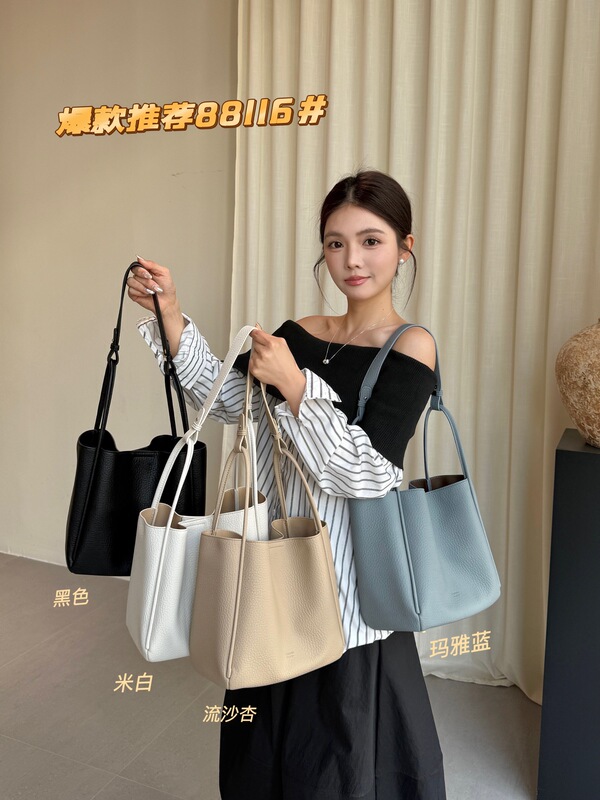 2025 New Fashionable Versatile Soft Leather Basket Bag with Lychee Pattern, Stylish Single Shoulder Crossbody Bag, Casual Tote Bag for Women 2025 New Fashionable Versatile Soft Leather Basket Bag with Lychee Pattern, Stylish Single Shoulder Crossbody Bag, Casual Tote Bag for Women