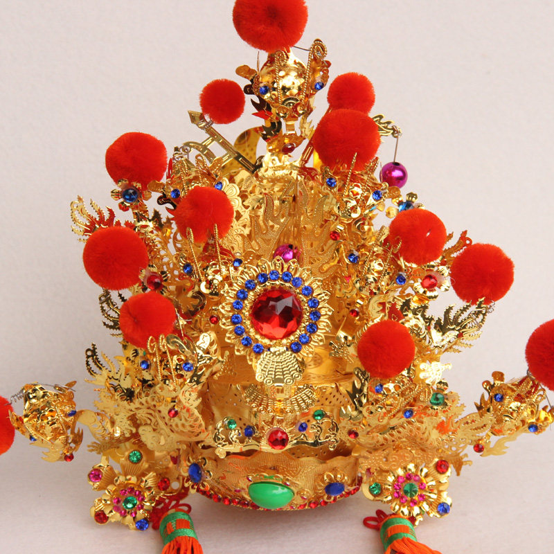 Tianlong Embroidery Emperor Hat Baosheng Emperor Wenguan K Gold Hat Zhenwu Emperor Hat Chifu Wangye Helmet Offering
