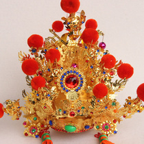 Taoist Tiangong embroidered tassel imperial hat Baosheng the Great Emperor Wen-guan K Kim hat True Wu the Great Hall of the Emperor Wang Yeh Helmet Confession