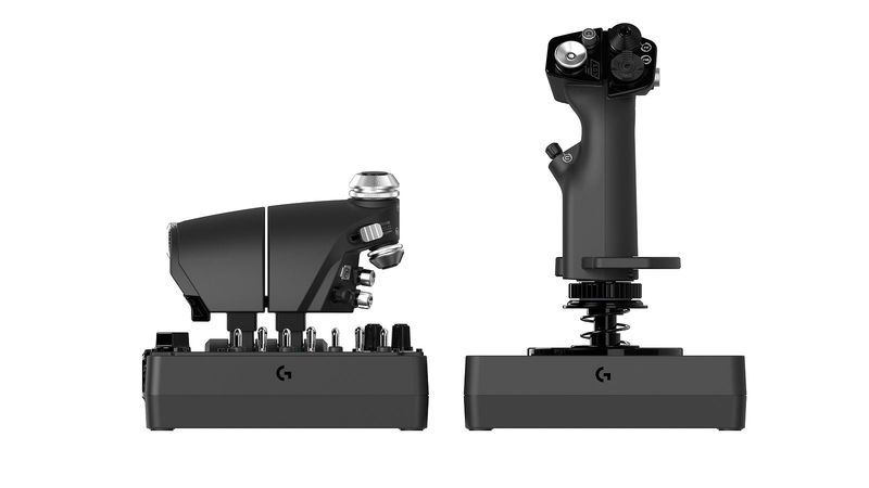 Logitech X56 Flight Joystick Civil Aviation Simulator Game Accessories Logitech X55 Upgraded Flight Air Combat Professional Dcs