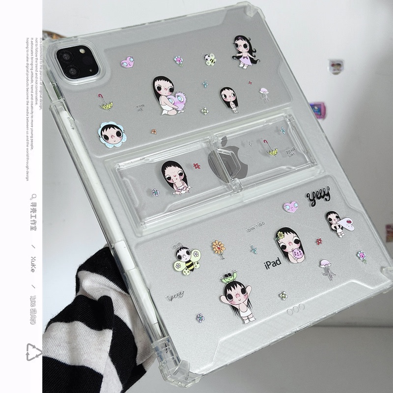 Protective Case with Stand for Apple iPad Pro 2025, Compatible with Huawei, Samsung, and Other Tablets, with Pen Slot, 10Th Generation, Matepad, Transparent, Cute, 5S62A Protective Case with Stand for Apple iPad Pro 2025, Compatible with Huawei, Samsung, and Other Tablets, with Pen Slot, 10Th Generation, Matepad, Transparent, Cute, 5S62A