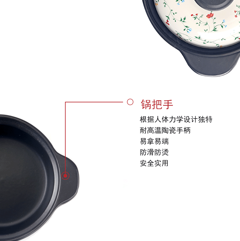 Unknown impression creative features an earthenware pot stew flame household gas high temperature resistant, high - capacity ceramic simmering