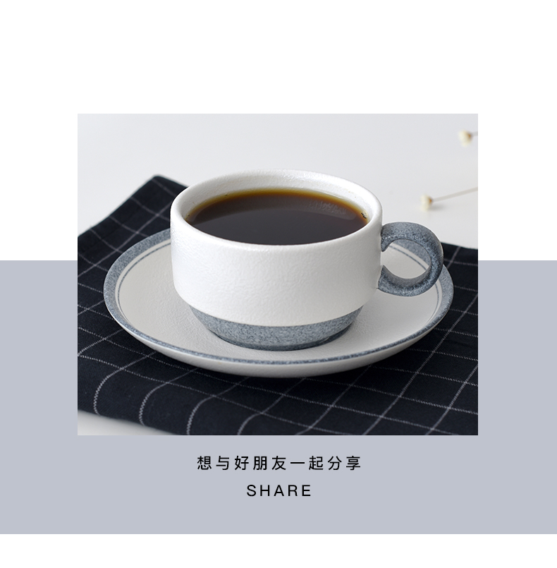 Coffee cup suit small key-2 luxury European cups and saucers with beverage holder, ceramic household glass tea set, tea cups