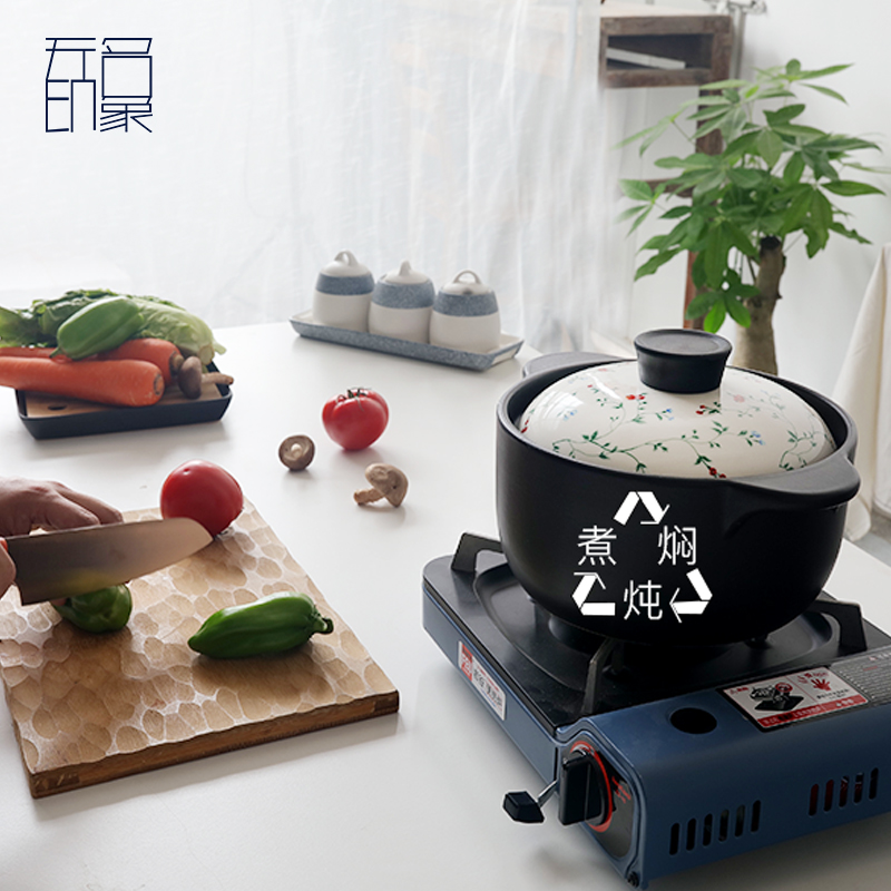 Unknown impression creative features an earthenware pot stew flame household gas high temperature resistant, high - capacity ceramic simmering