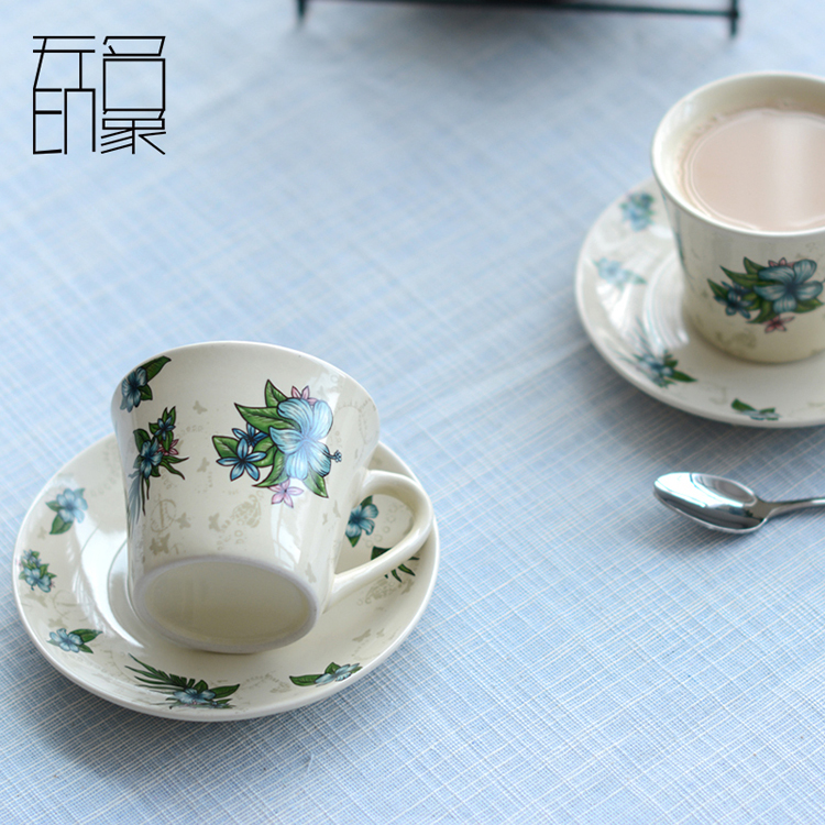 Ceramic coffee cup European cappuccino cups and saucers suit creative ipads places China coffee cup of tea in the afternoon