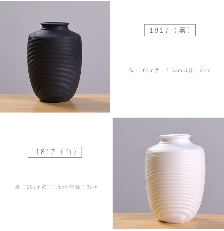 Trung Quốc sáng tạo nhỏ bình hoa chèn nhà phòng khách trang trí thủy canh container gốm hoa thủ công trang trí văn phòng - Vase / Bồn hoa & Kệ bình gốm cắm hoa