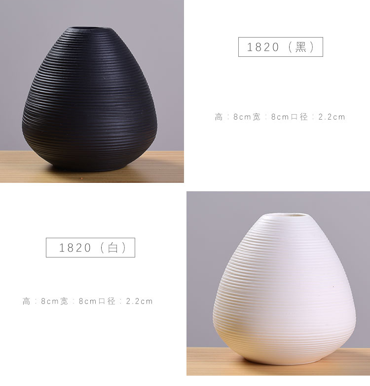 Trung Quốc sáng tạo nhỏ bình hoa chèn nhà phòng khách trang trí thủy canh container gốm hoa thủ công trang trí văn phòng - Vase / Bồn hoa & Kệ bình gốm cắm hoa