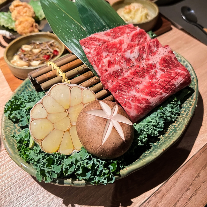 Commercial Japanese-Style Coarse Pottery Roasted Pork Barbecue Plate Korean Cuisine Western Food Plate Creative Hot Pot Restaurant Snowflake Beef Tableware
