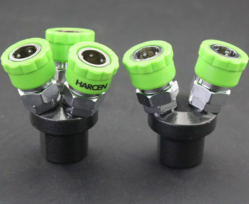 máy nén khí không dầu mini Khí nén ba chiều hai chiều kết nối bán nhanh nam và nữ ống xả nhanh khí quản máy bơm khí máy xịt khí nén mini