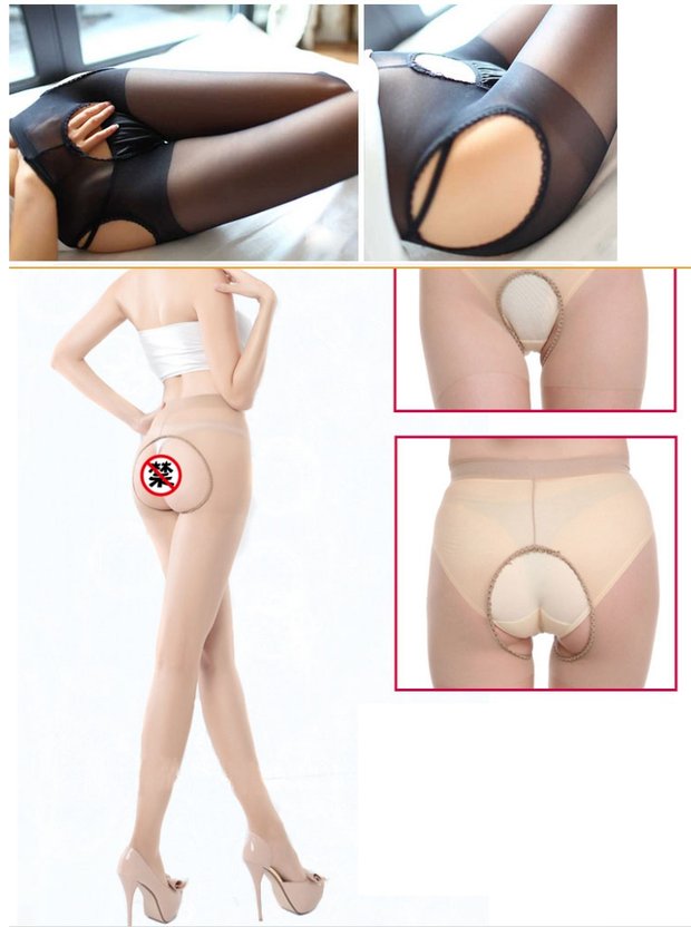 Mở vớ mùa hè siêu mỏng chống móc quần lót lụa nữ cảm giác miễn phí của tất cả các bên mở vớ cám dỗ cám dỗ tất nike