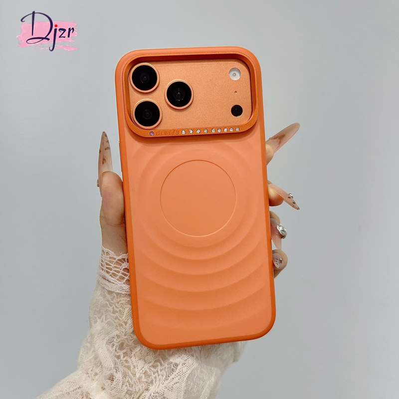 Djzr Is Suitable for Iphone18Promax Mobile Phone Case 17Air2026 New High-End Flash Diamond Wave Pattern Silicone Soft Case Apple 15Pro Super Nice Skin-Feel Matte 16 Anti-Fall Protective Case