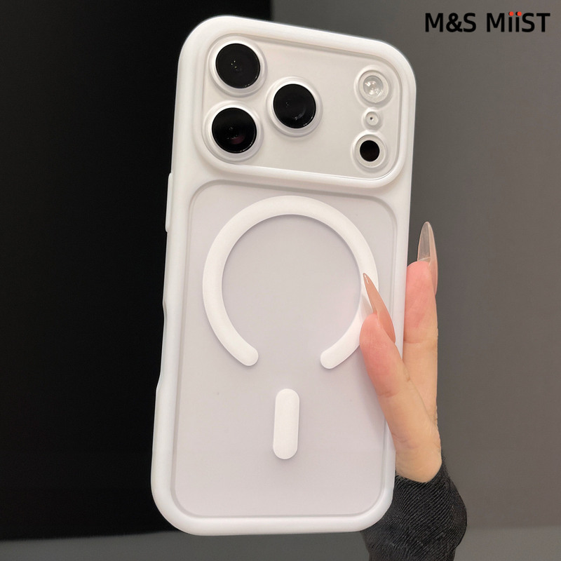 Msmiis Is Suitable for Iphone17Promax Special Mobile Phone Case 17Air2026 New Silicone Frame Apple 16Pro Magnetic Suction 15 Large Window Detachable Lens All-Inclusive Soft Shell Protective Case
