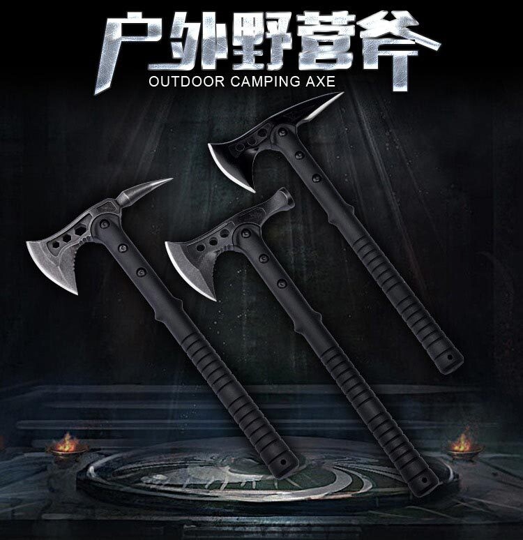 Axe Outdoor open Mountain Tomahawk Firewood Chop Tree Tactical Anti-Body Multifunction Axe Knife Fine Steel Forged for Home Carpentry Special