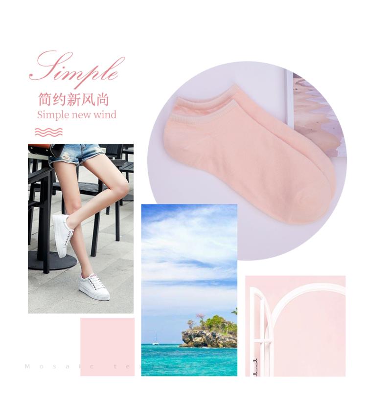 Vớ trắng nữ vớ cotton mùa hè vớ thuyền thể thao vớ nông cotton vớ vớ i mùa xuân và mùa thu - Bít tất nữ tất dài đến đầu gối