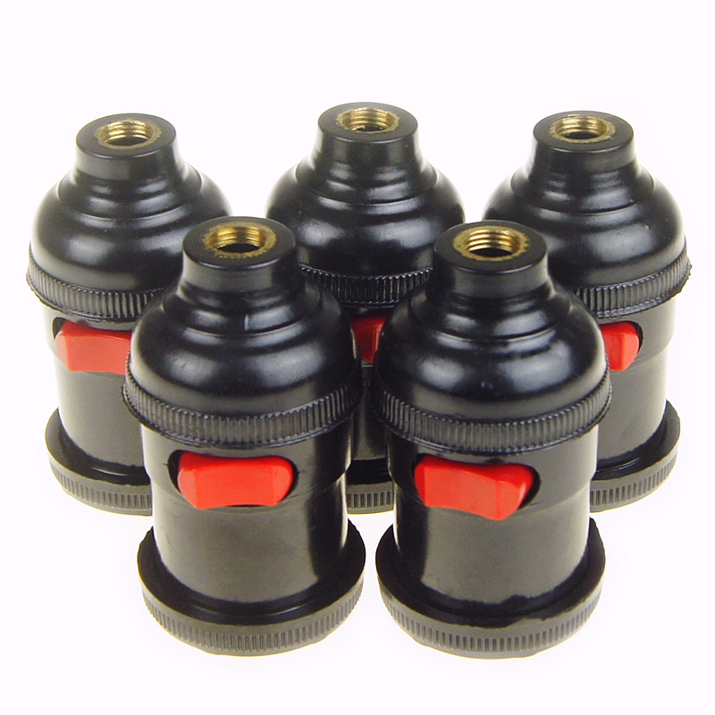 Sky river tube connection with switch lamp head lathe lamp holder machine tool working switch lamp head E27 screw mouth suspension lamp head-Taobao