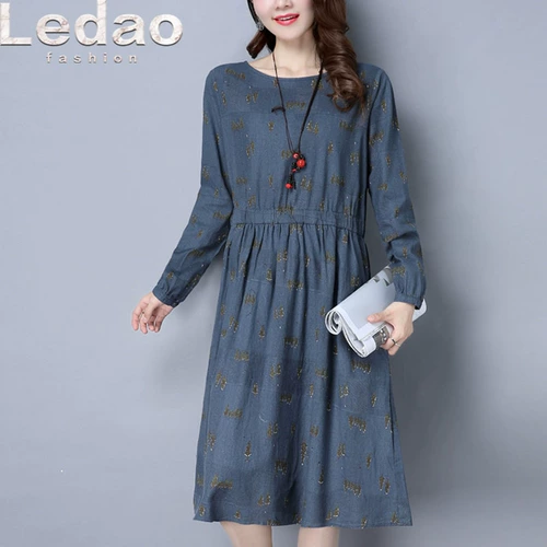 Весеннее осеннее платье, модный летний лонгслив, юбка, из хлопка и льна, 2020 года, городской стиль, яркий броский стиль