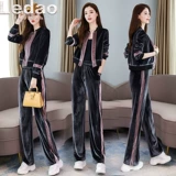 Бархатный спортивный комплект для отдыха, 2023 года, городской стиль, в западном стиле, осенний