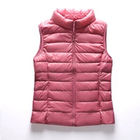 Кожаный розовый (жилет)