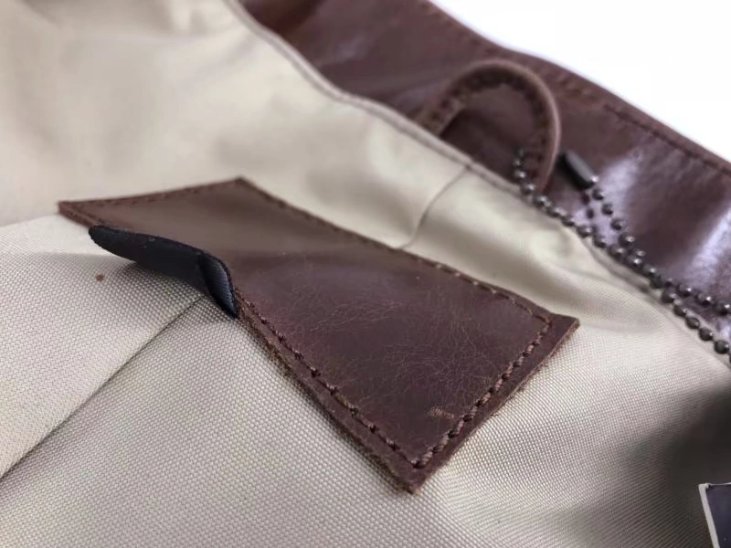 Sonny phúc lợi retro Slim nhập khẩu pha lê mờ đầu sáp da bò da nam vest