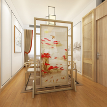 Modern New Chinese Solid Wood Screen Xuanguan Living Room Partition Base Screen Bedroom Book House Screen Hotel Custom Partition
