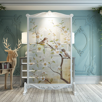 Nordic Wind Solid Wood Genguan Partition European Style Home Seat Screen Living Room Bedroom Mobile Screen Partition Custom Screen