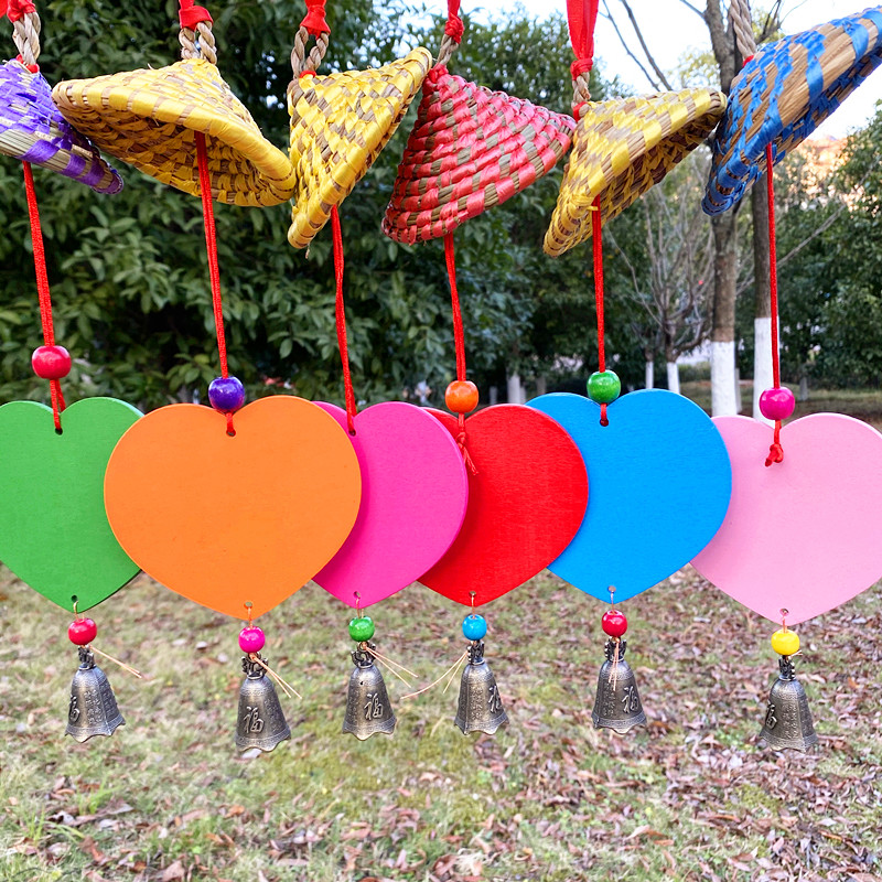 Tourism process heart-shaped bell Dongpa Fenglijiang Lijiang Lijiang wishes plate decoration listed and printable