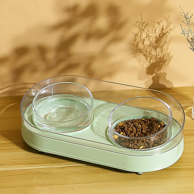 Cat Bowl Ceramic Food Basin Glass Double Bowl protection Cervical Cat Food Cat Rice Bowl Anti-Turn Pet Water Bowl Dog Bowl