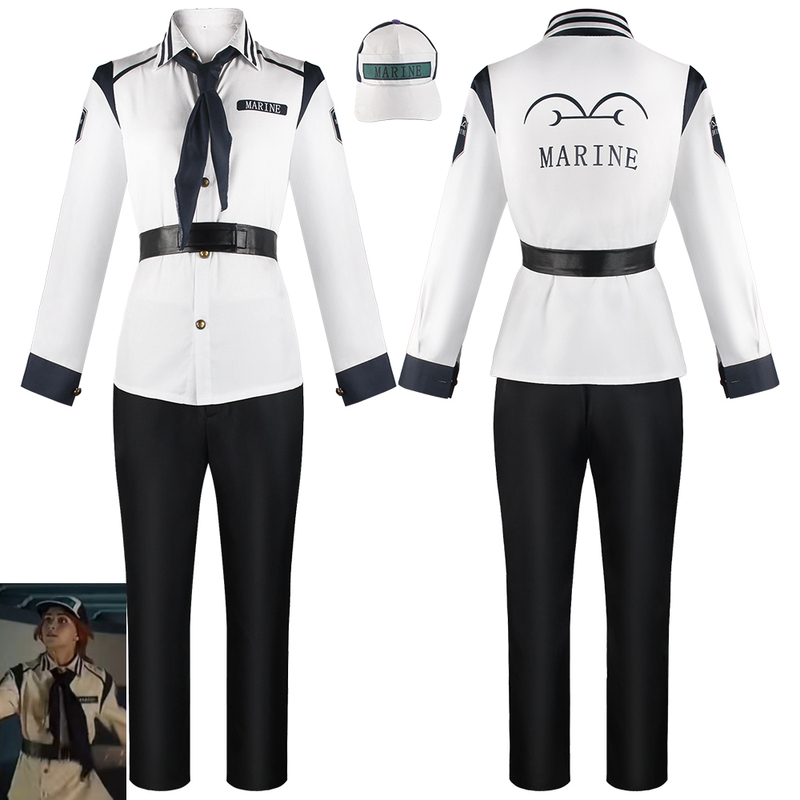 Real-Life Version of the Movie One Piece Navy Cosplay Costume Halloween Costume Navy Admiral Cosplay Performance Costume in Stock