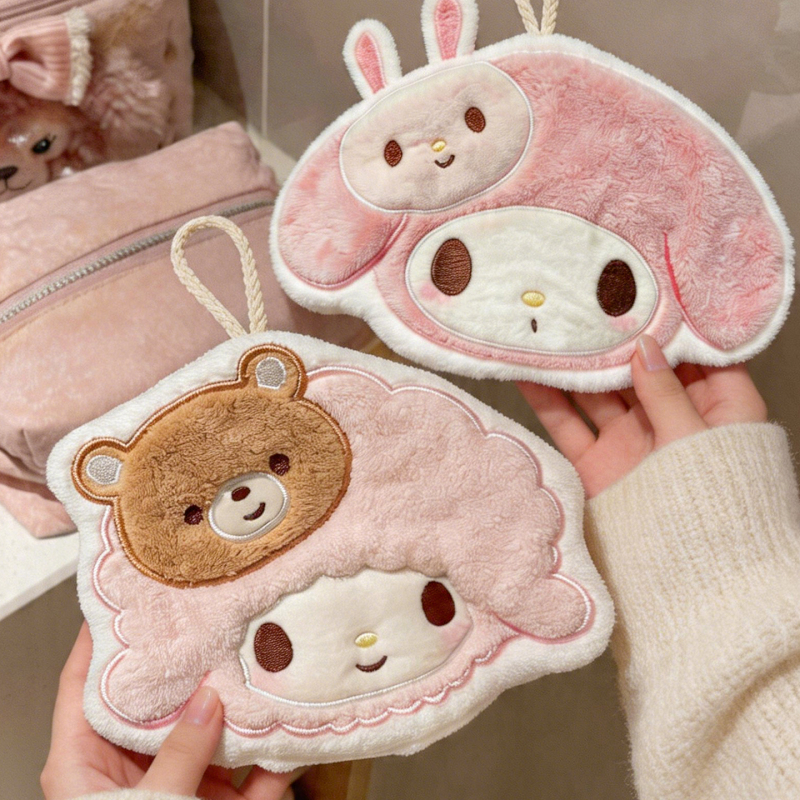 My Melody Little Sheep Piano Hand Towel Hanging Cute Cartoon Coral Fleece Girly Bathroom Handkerchief My Melody Little Sheep Piano Hand Towel Hanging Cute Cartoon Coral Fleece Girly Bathroom Handkerchief