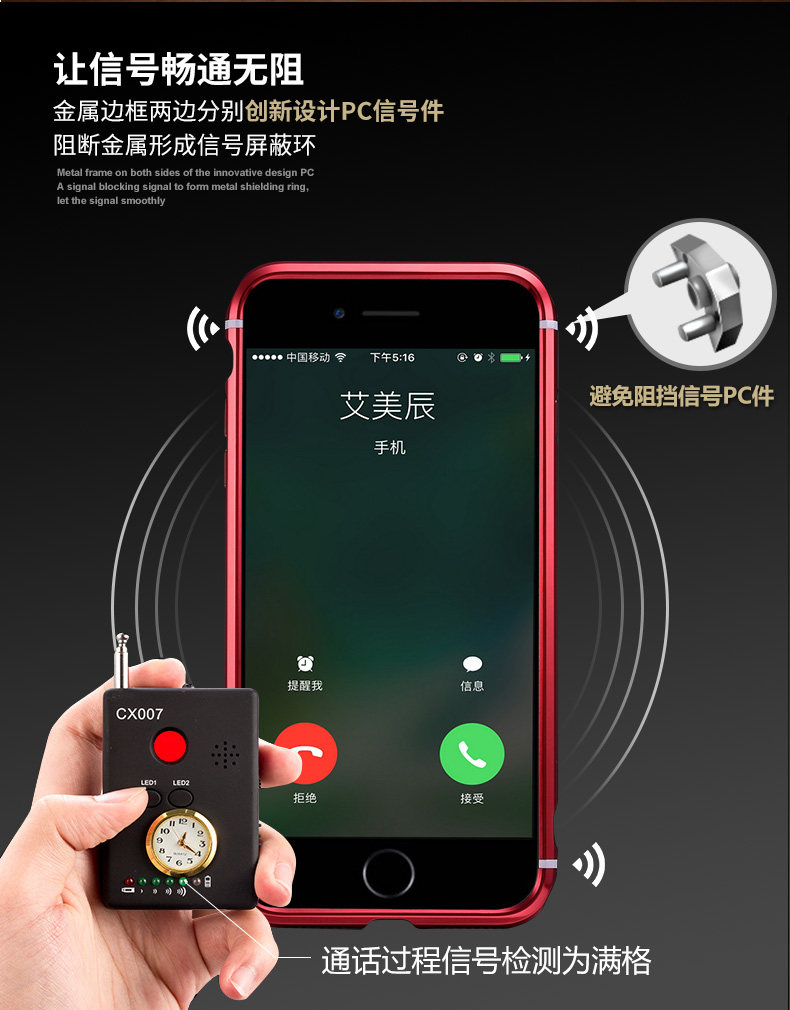 iy Rainbow Aluminum Metal Bumper Dazzle PC Back Cover Case for Apple iPhone 6S Plus/6 Plus & iPhone 6S/6