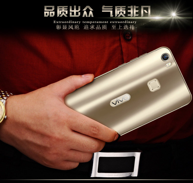 iy Ultra Slim Lightweight Aluminum Metal Bumper Dazzle Color Acrylic Back Cover Case for vivo Xplay5