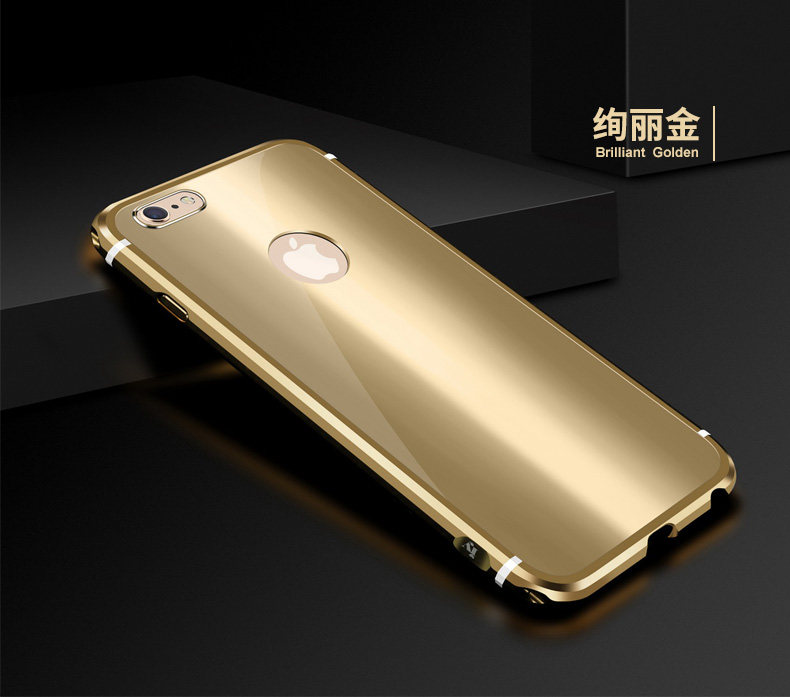 iy Rainbow Aluminum Metal Bumper Dazzle PC Back Cover Case for Apple iPhone 6S Plus/6 Plus & iPhone 6S/6