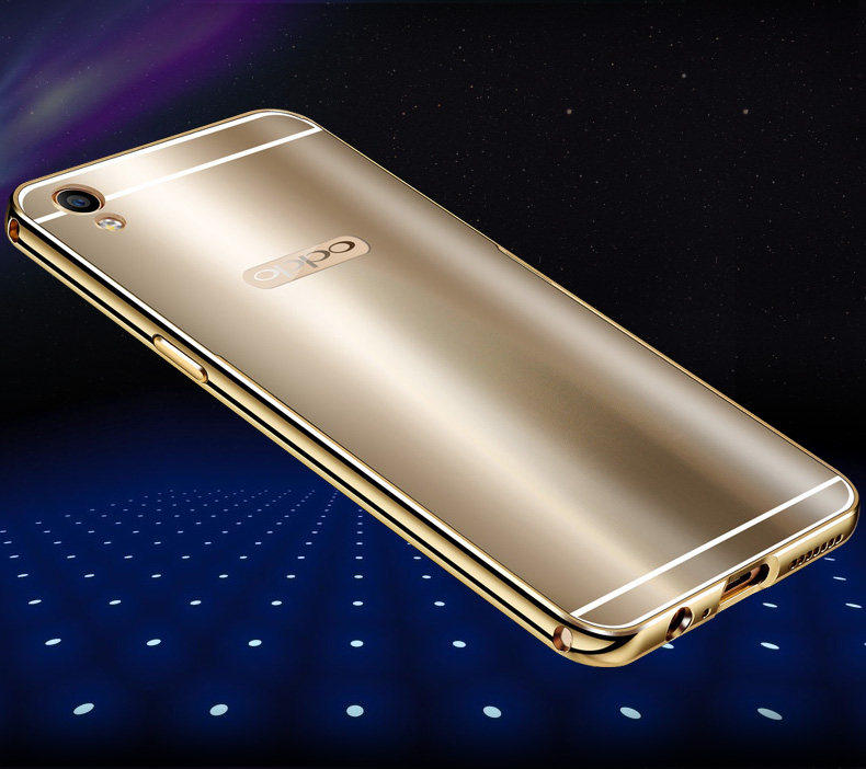 iy Ultra Slim Lightweight Aluminum Metal Bumper Dazzle Color Acrylic Back Cover Case for OPPO R9 Plus & OPPO R9