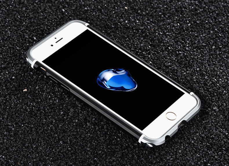iy Rainbow Aluminum Metal Bumper Carbon Fiber Back Cover Case for Apple iPhone 6S Plus/6 Plus & iPhone 6S/6